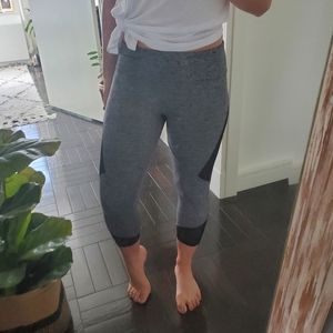 Grey crop workout leggings